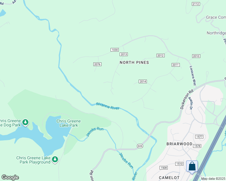 map of restaurants, bars, coffee shops, grocery stores, and more near 4805 Mahonia Drive in Charlottesville