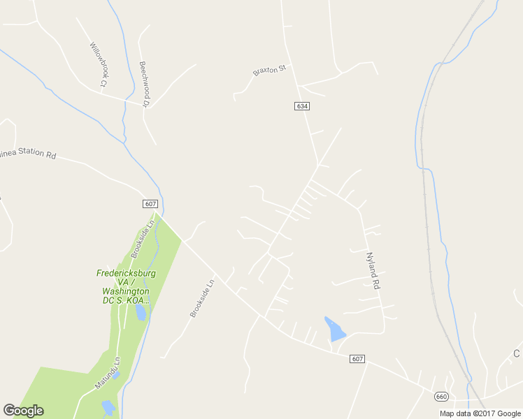 map of restaurants, bars, coffee shops, grocery stores, and more near 7616 Flippo Drive in Fredericksburg