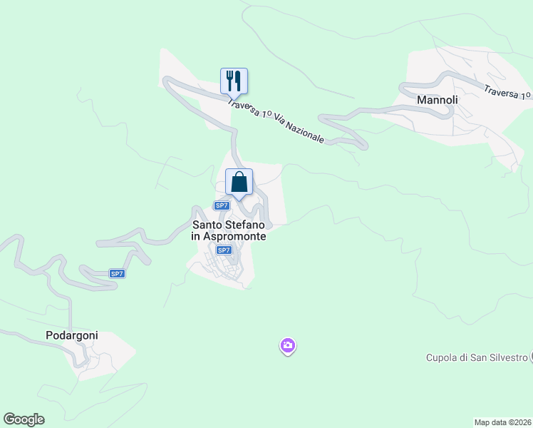 map of restaurants, bars, coffee shops, grocery stores, and more near in Santo Stefano In Aspromonte