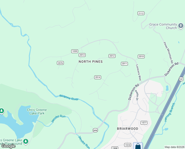 map of restaurants, bars, coffee shops, grocery stores, and more near 2107 Forsythia Lane in Charlottesville