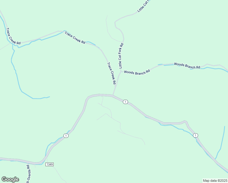map of restaurants, bars, coffee shops, grocery stores, and more near Little Cat Fork Road in Webbville
