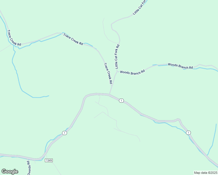 map of restaurants, bars, coffee shops, grocery stores, and more near Little Cat Fork Road in Webbville