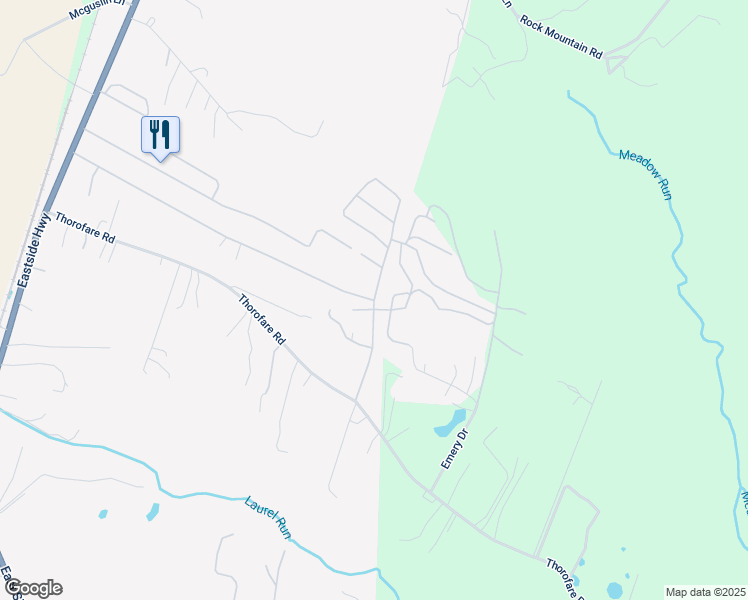 map of restaurants, bars, coffee shops, grocery stores, and more near Jerry Hill Drive in Crimora