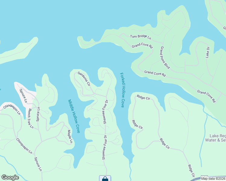 map of restaurants, bars, coffee shops, grocery stores, and more near Shawnee Four Drive in Sunrise Beach
