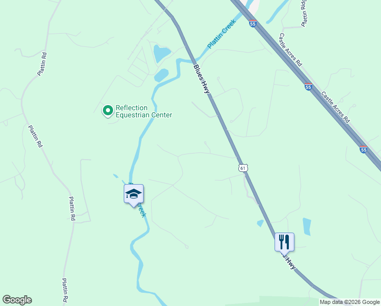 map of restaurants, bars, coffee shops, grocery stores, and more near 3 Howe Crossing in Festus