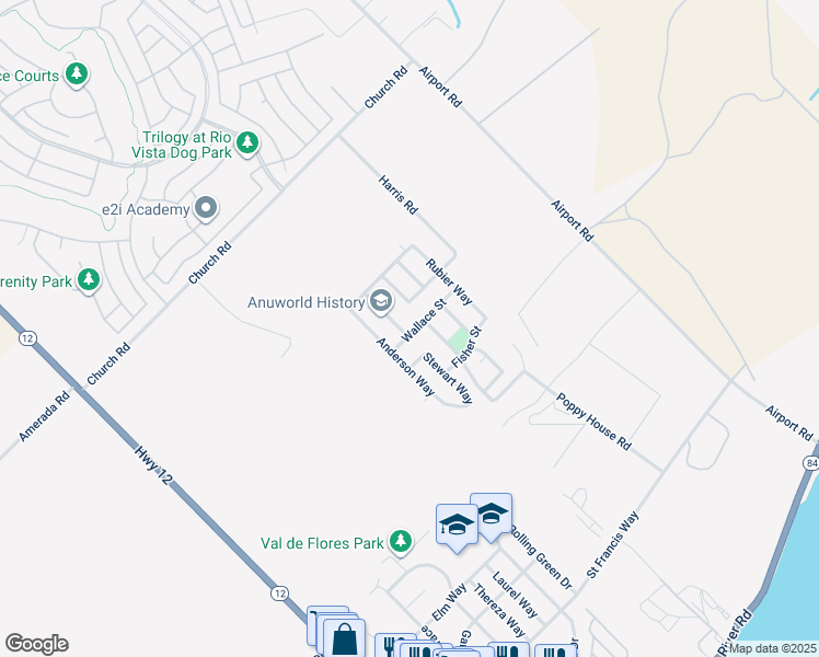 map of restaurants, bars, coffee shops, grocery stores, and more near 674 Christensen Way in Rio Vista