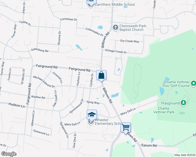 map of restaurants, bars, coffee shops, grocery stores, and more near in Louisville