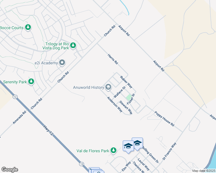 map of restaurants, bars, coffee shops, grocery stores, and more near 730 Christensen Way in Rio Vista