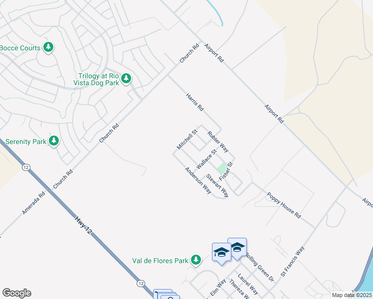 map of restaurants, bars, coffee shops, grocery stores, and more near 730 Christensen Way in Rio Vista