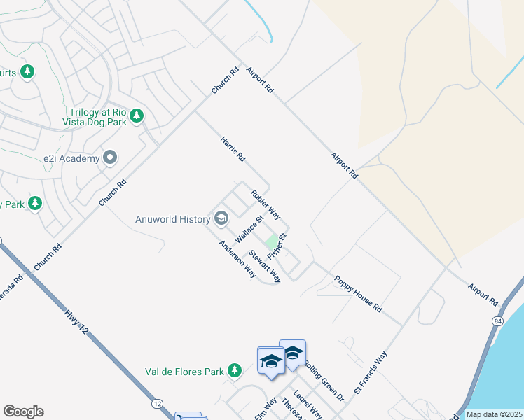 map of restaurants, bars, coffee shops, grocery stores, and more near 541 Wallace Street in Rio Vista