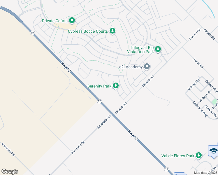 map of restaurants, bars, coffee shops, grocery stores, and more near 209 Shearwater Drive in Rio Vista