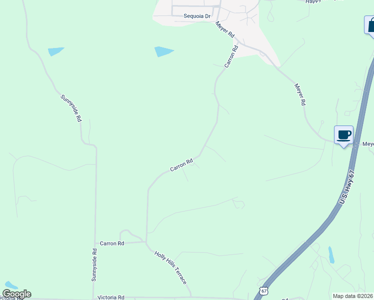 map of restaurants, bars, coffee shops, grocery stores, and more near 3077 Carron Rd in Festus