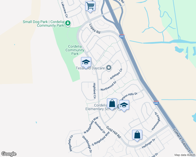 map of restaurants, bars, coffee shops, grocery stores, and more near Gold Hill Road in Fairfield