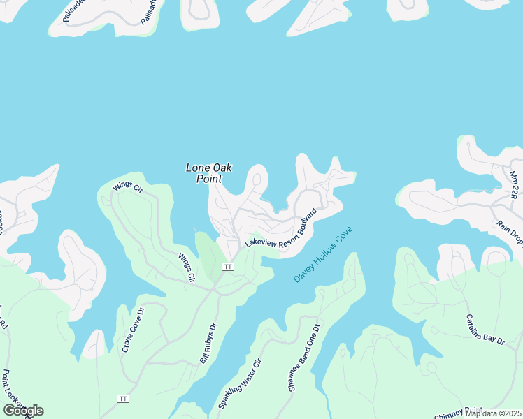 map of restaurants, bars, coffee shops, grocery stores, and more near Round About Drive in Sunrise Beach