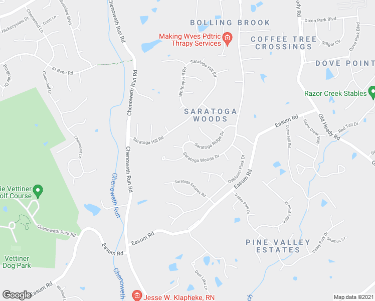 map of restaurants, bars, coffee shops, grocery stores, and more near 4526 Saratoga Woods Drive in Louisville