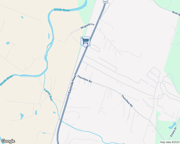 map of restaurants, bars, coffee shops, grocery stores, and more near 76 Ironic Lane in Crimora
