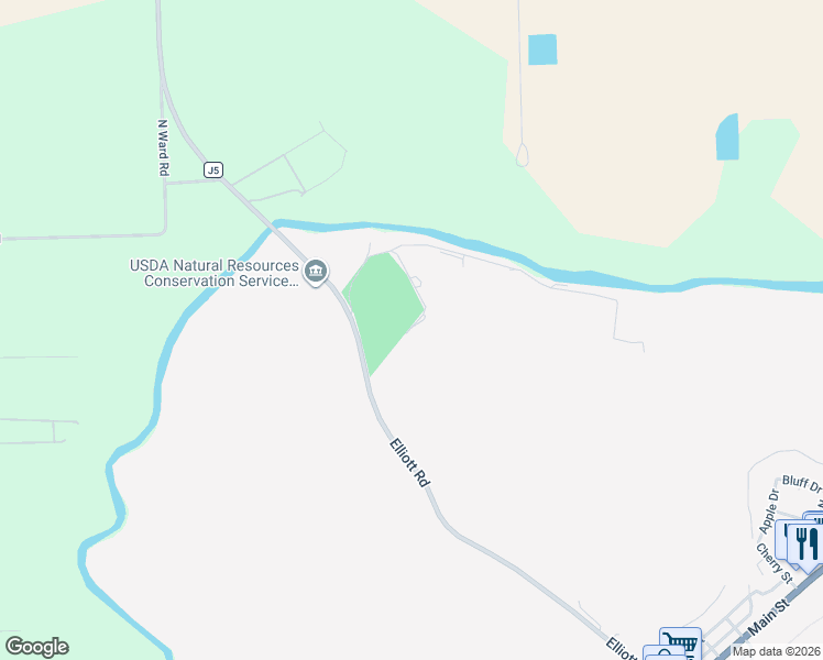 map of restaurants, bars, coffee shops, grocery stores, and more near 20800 Elliott Road in Lockeford