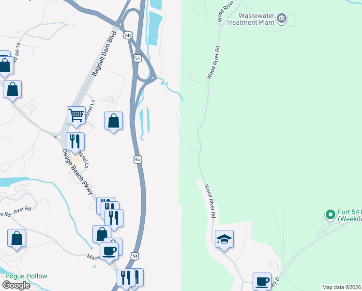 map of restaurants, bars, coffee shops, grocery stores, and more near 9 Scottish Landing Road in Lake Ozark