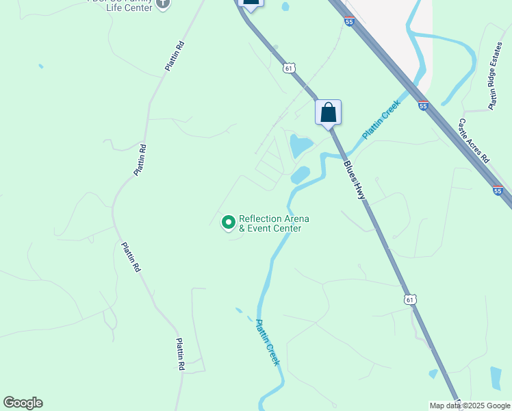 map of restaurants, bars, coffee shops, grocery stores, and more near 850 Birks Ranch in Festus