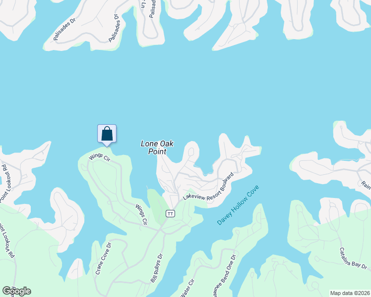 map of restaurants, bars, coffee shops, grocery stores, and more near Betlo Dr in Sunrise Beach