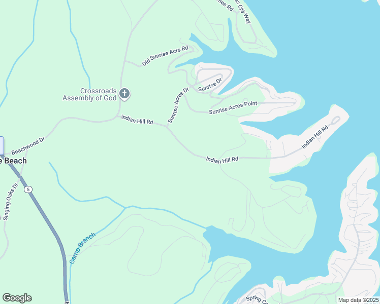 map of restaurants, bars, coffee shops, grocery stores, and more near Indian Hill Road in Sunrise Beach