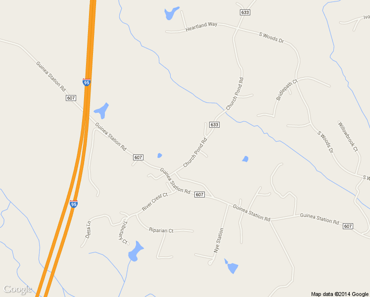 map of restaurants, bars, coffee shops, grocery stores, and more near 7932 Church Pond Rd in Fredericksburg
