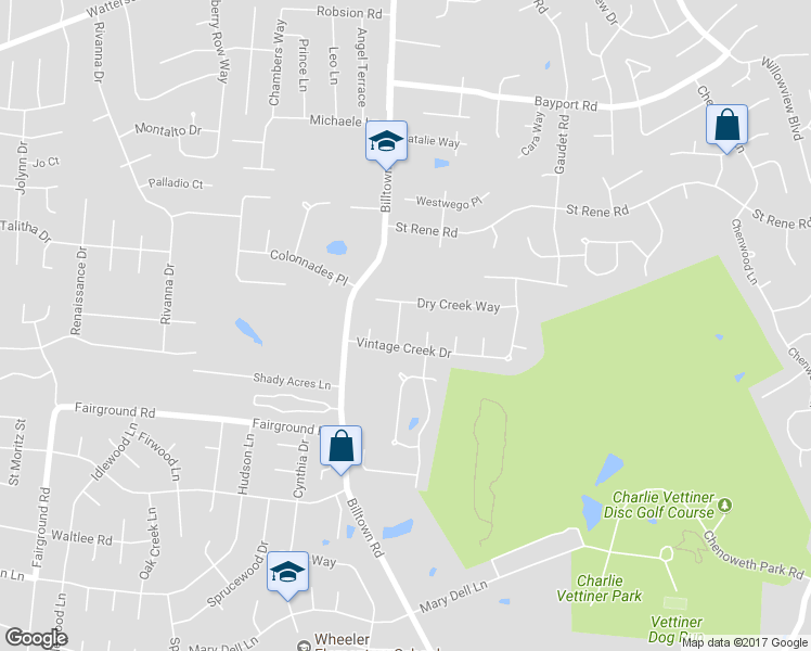 map of restaurants, bars, coffee shops, grocery stores, and more near 4705 Tuscany Way in Louisville