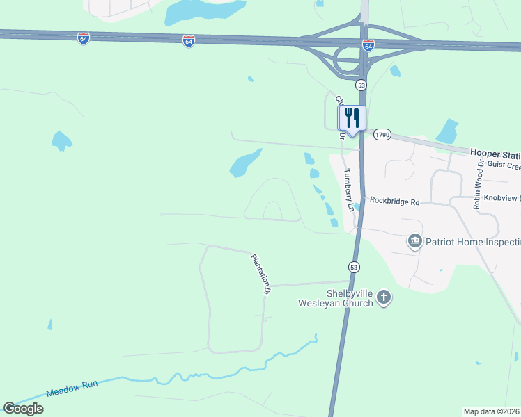 map of restaurants, bars, coffee shops, grocery stores, and more near 842 Abingdon Circle in Shelbyville