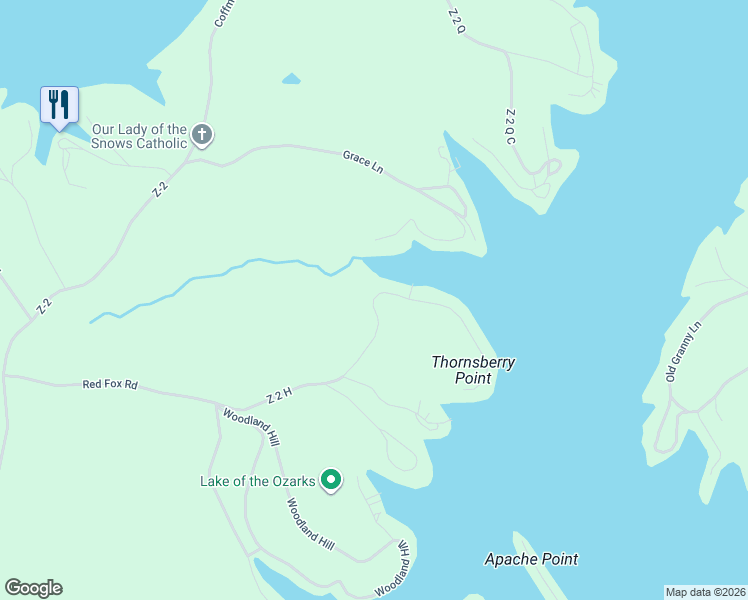map of restaurants, bars, coffee shops, grocery stores, and more near 1060 Red Fox Road in Climax Springs