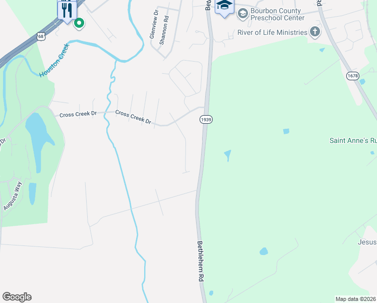 map of restaurants, bars, coffee shops, grocery stores, and more near Bethlehem Road in Paris