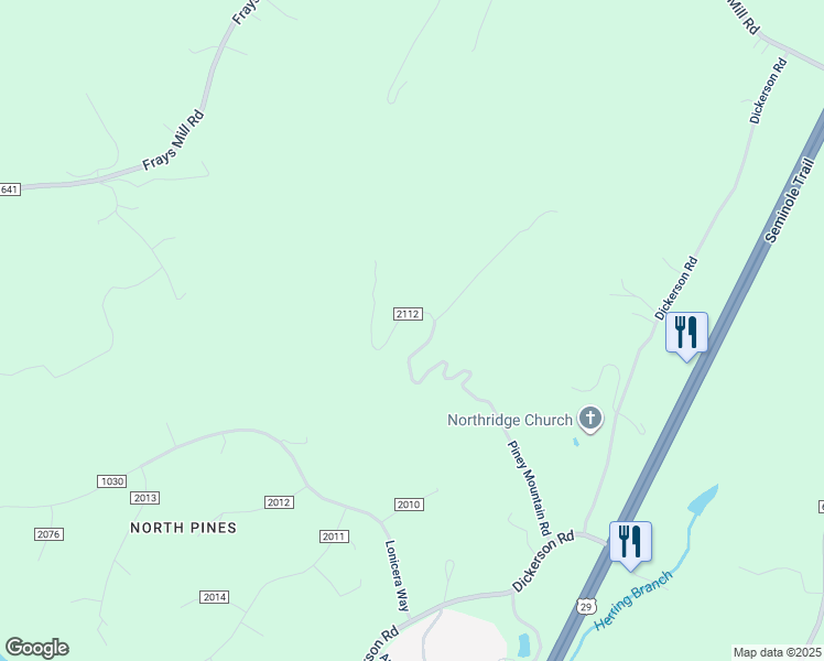 map of restaurants, bars, coffee shops, grocery stores, and more near 5260 Piney Mountain Road in Charlottesville
