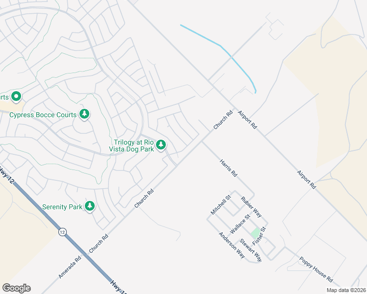 map of restaurants, bars, coffee shops, grocery stores, and more near 505 Silver Ridge Drive in Rio Vista