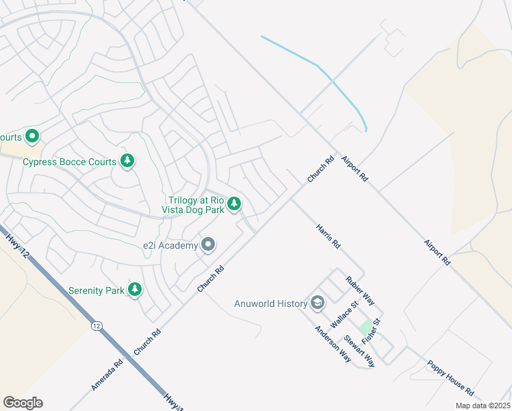 map of restaurants, bars, coffee shops, grocery stores, and more near 304 Birch Ridge Drive in Rio Vista