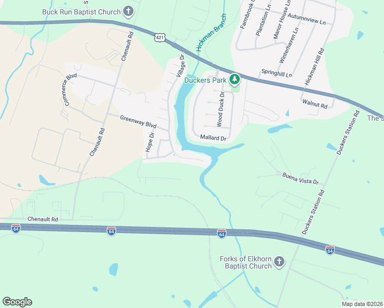 map of restaurants, bars, coffee shops, grocery stores, and more near 427 Village Drive in Frankfort