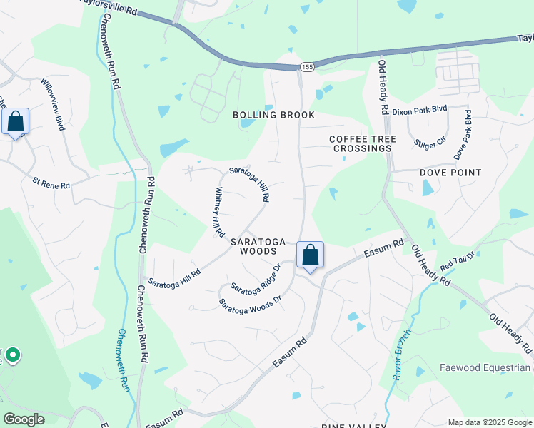 map of restaurants, bars, coffee shops, grocery stores, and more near 4413 Saratoga Hill Road in Louisville