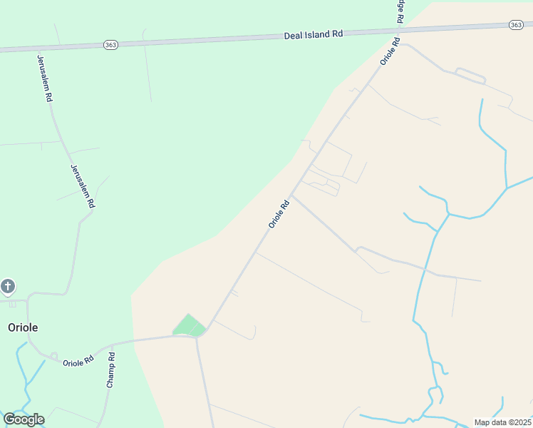map of restaurants, bars, coffee shops, grocery stores, and more near 27700 Oriole Road in Princess Anne
