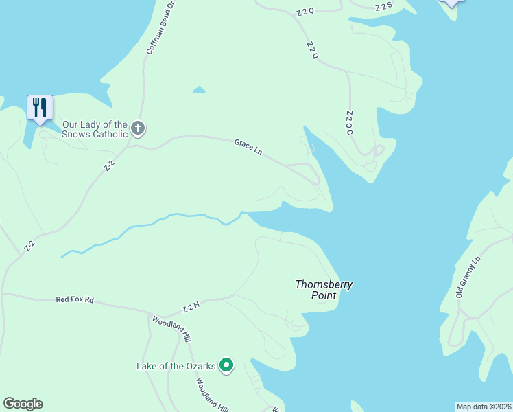 map of restaurants, bars, coffee shops, grocery stores, and more near 330 Aaron Lane in Climax Springs