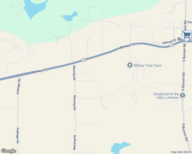 map of restaurants, bars, coffee shops, grocery stores, and more near 4281 Messing Road in Valley Springs