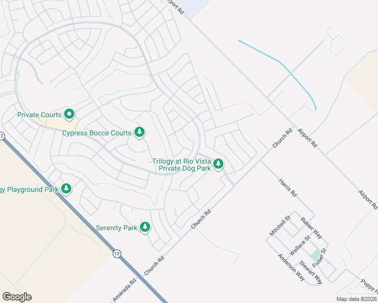 map of restaurants, bars, coffee shops, grocery stores, and more near 412 Western Hills Drive in Rio Vista