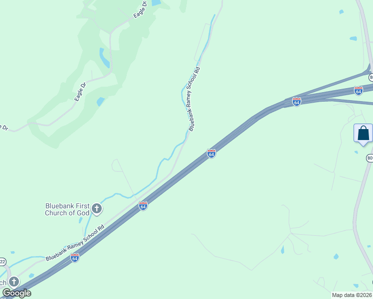 map of restaurants, bars, coffee shops, grocery stores, and more near 2190 Bluebank-Ramey School Road in Morehead