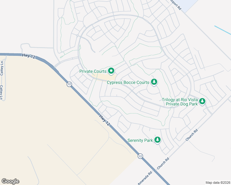 map of restaurants, bars, coffee shops, grocery stores, and more near 746 Turnberry Terrace in Rio Vista