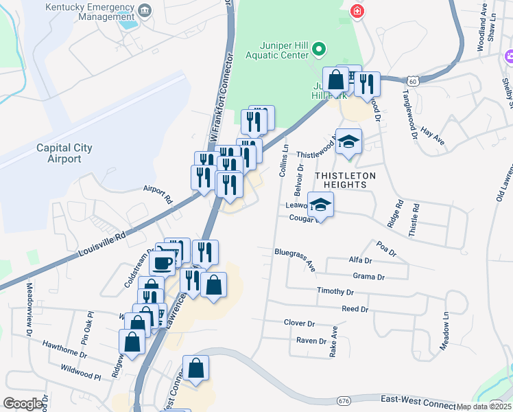 map of restaurants, bars, coffee shops, grocery stores, and more near 4 Hudson Hollow Road in Frankfort