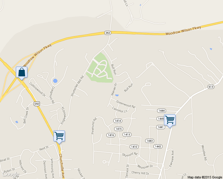 map of restaurants, bars, coffee shops, grocery stores, and more near 508 Marian Place in Staunton
