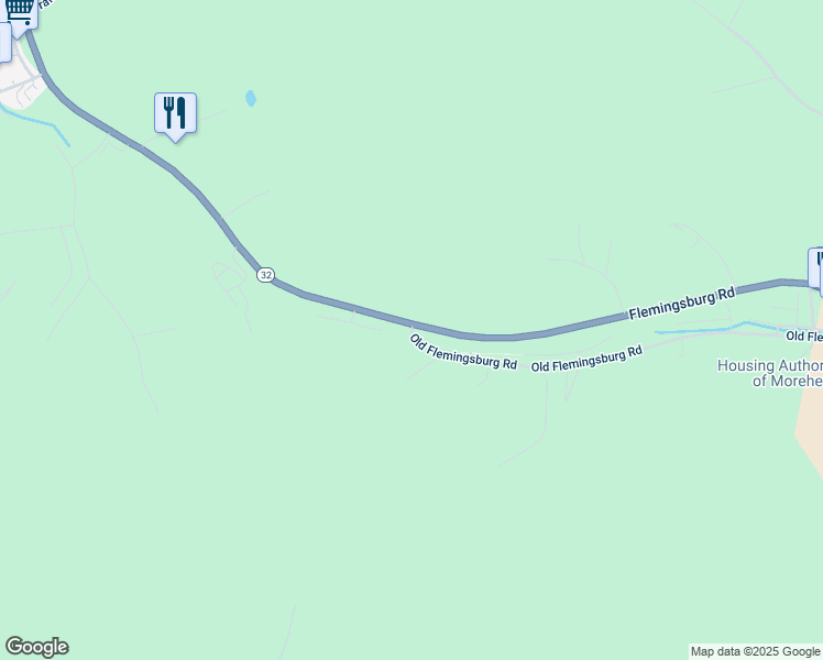 map of restaurants, bars, coffee shops, grocery stores, and more near 948 Flemingsburg Road in Morehead
