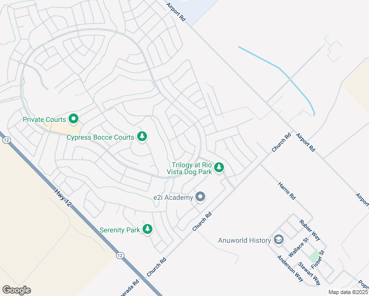 map of restaurants, bars, coffee shops, grocery stores, and more near 412 Western Hills Drive in Rio Vista