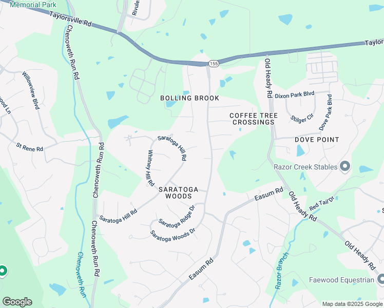 map of restaurants, bars, coffee shops, grocery stores, and more near 11502 Saratoga Hill Court in Jeffersontown
