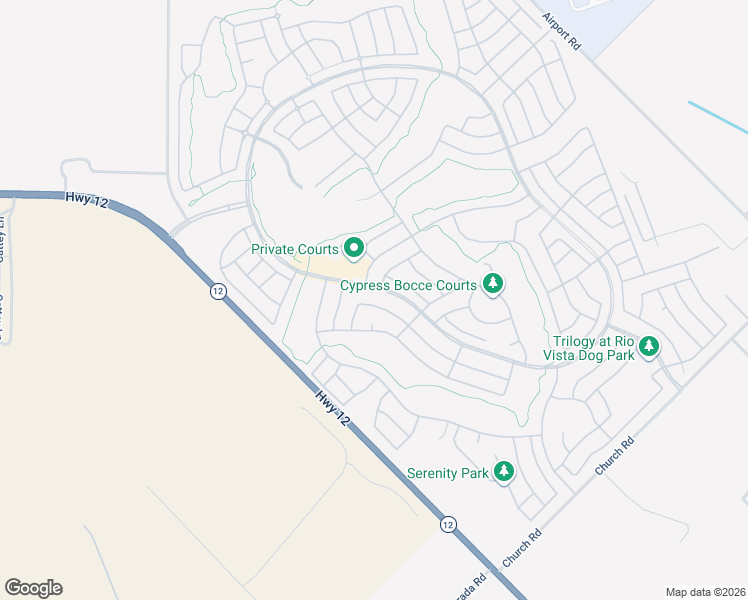 map of restaurants, bars, coffee shops, grocery stores, and more near 746 Turnberry Terrace in Rio Vista