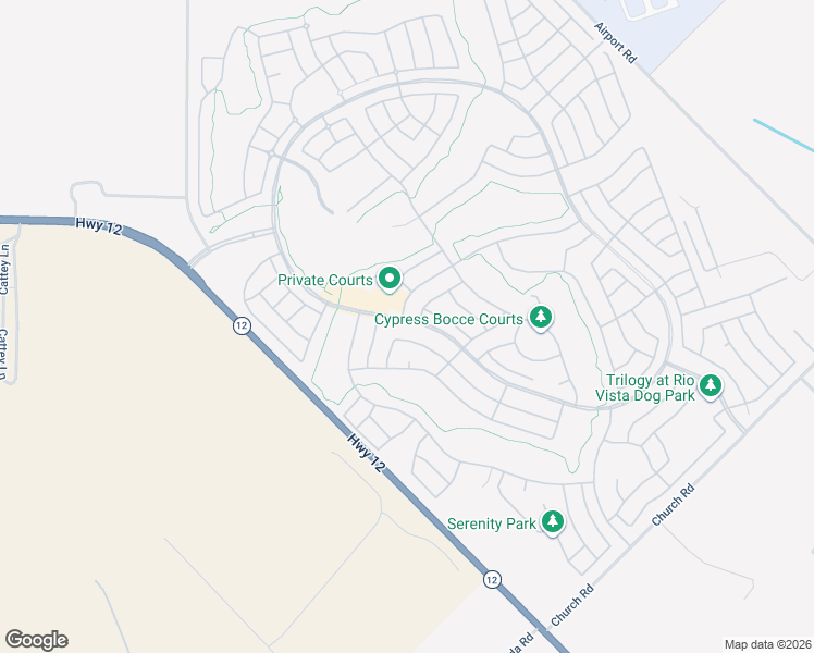 map of restaurants, bars, coffee shops, grocery stores, and more near 746 Turnberry Terrace in Rio Vista