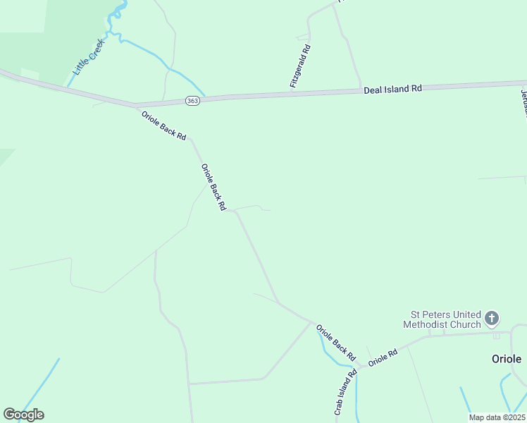 map of restaurants, bars, coffee shops, grocery stores, and more near 10839 Oriole Back Road in Princess Anne