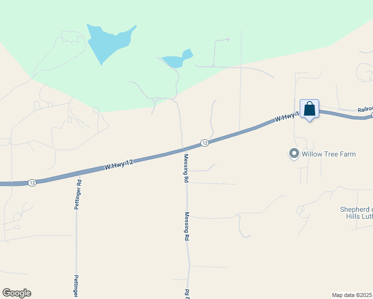map of restaurants, bars, coffee shops, grocery stores, and more near 4159 Messing Road in Valley Springs
